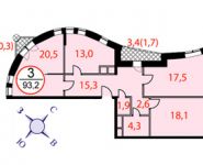 3-комнатная квартира площадью 93 кв.м, Фасадная ул., 2 | цена 7 456 000 руб. | www.metrprice.ru