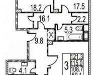 3-комнатная квартира площадью 122 кв.м, улица Дмитрия Ульянова, 6к1 | цена 34 000 000 руб. | www.metrprice.ru