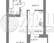 1-комнатная квартира площадью 37 кв.м, Рублёвский проезд, 40к1 | цена 2 970 000 руб. | www.metrprice.ru