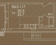 1-комнатная квартира площадью 25.7 кв.м в ЖК "Пятницкие Кварталы", Пятницкие Кварталы мкр | цена 1 973 117 руб. | www.metrprice.ru