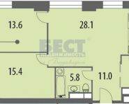 3-комнатная квартира площадью 74 кв.м, Багратионовский проезд, 1Б | цена 17 040 000 руб. | www.metrprice.ru