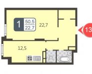 1-комнатная квартира площадью 50.5 кв.м в ЖК "Богородский", бульвар Маршала Рокоссовского, 6к1А | цена 8 613 000 руб. | www.metrprice.ru