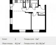 2-комнатная квартира площадью 42.2 кв.м, Софийская ул. | цена 3 301 475 руб. | www.metrprice.ru