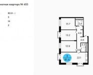 3-комнатная квартира площадью 80.8 кв.м, Ленинградское ш, 58/14 | цена 12 635 770 руб. | www.metrprice.ru