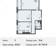 2-комнатная квартира площадью 64 кв.м, Ивановская ул., 1 | цена 5 457 000 руб. | www.metrprice.ru