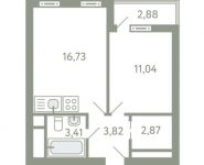 1-комнатная квартира площадью 39.3 кв.м, Березовая ул., 20 | цена 2 889 800 руб. | www.metrprice.ru