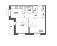 2-комнатная квартира площадью 60 кв.м, бульвар Яна Райниса, 4к3 | цена 11 100 000 руб. | www.metrprice.ru