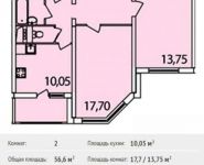 2-комнатная квартира площадью 56 кв.м, Гагарина пр-т, 5/5 | цена 5 012 026 руб. | www.metrprice.ru