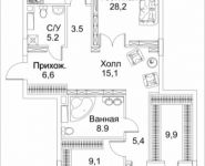 3-комнатная квартира площадью 170 кв.м, Малая Пироговская, 8 | цена 81 629 505 руб. | www.metrprice.ru
