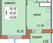 1-комнатная квартира площадью 44 кв.м, Набережная ул., 18 | цена 3 572 000 руб. | www.metrprice.ru