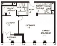 2-комнатная квартира площадью 6 кв.м, Ефремова ул., 12 | цена 49 400 000 руб. | www.metrprice.ru