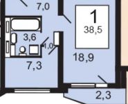 1-комнатная квартира площадью 38 кв.м, Южная улица, 23 | цена 4 400 000 руб. | www.metrprice.ru