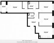 3-комнатная квартира площадью 68.9 кв.м, Тайнинская ул., 9 | цена 10 243 665 руб. | www.metrprice.ru