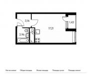1-комнатная квартира площадью 23.8 кв.м, Цимлянская ул, 3к1 | цена 5 759 600 руб. | www.metrprice.ru