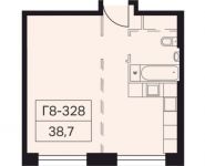 1-комнатная квартира площадью 38.7 кв.м, 6-я Радиальная улица, 7 | цена 5 406 622 руб. | www.metrprice.ru