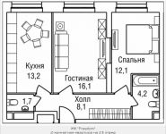 2-комнатная квартира площадью 56 кв.м, 3-й Силикатный проезд, вл. 4, корп. 2 | цена 11 610 665 руб. | www.metrprice.ru