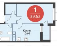 1-комнатная квартира площадью 39.62 кв.м в ЖК "Южное Бунино",  | цена 5 592 363 руб. | www.metrprice.ru