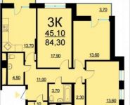 3-комнатная квартира площадью 84 кв.м, Внутренний пр., 8С2 | цена 15 370 513 руб. | www.metrprice.ru