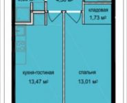 2-комнатная квартира площадью 38.1 кв.м, Октябрьская ул., 6 | цена 3 536 915 руб. | www.metrprice.ru