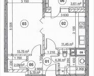 1-комнатная квартира площадью 40.66 кв.м, проспект Буденного, вл51 | цена 6 798 124 руб. | www.metrprice.ru