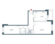 2-комнатная квартира площадью 74.3 кв.м, улица Дмитрия Ульянова, 6к1 | цена 18 697 762 руб. | www.metrprice.ru