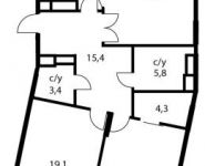 3-комнатная квартира площадью 111 кв.м, Карамышевская наб., 1К1 | цена 24 900 000 руб. | www.metrprice.ru