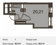 1-комнатная квартира площадью 28.1 кв.м, Донецкая ул., 30С1 | цена 3 996 613 руб. | www.metrprice.ru