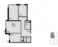 3-комнатная квартира площадью 79 кв.м, Радио ул, 2306Б | цена 8 098 800 руб. | www.metrprice.ru