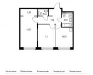 2-комнатная квартира площадью 52.62 кв.м, Цимлянская ул, 3 | цена 5 672 436 руб. | www.metrprice.ru