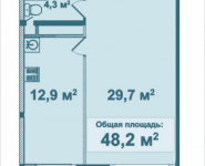 1-комнатная квартира площадью 48.2 кв.м, Парусная, 4 | цена 4 535 694 руб. | www.metrprice.ru