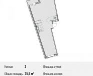 2-комнатная квартира площадью 75.5 кв.м, Береговой пр., ВЛ5 | цена 14 798 000 руб. | www.metrprice.ru