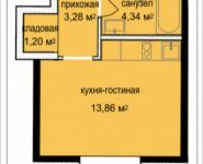 1-комнатная квартира площадью 22.7 кв.м,  | цена 2 128 988 руб. | www.metrprice.ru