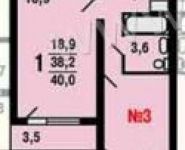 1-комнатная квартира площадью 40 кв.м, Красногорский бульвар, 50 | цена 5 650 000 руб. | www.metrprice.ru