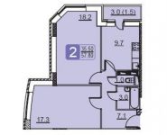 2-комнатная квартира площадью 58 кв.м, Панфилова ул., 29 | цена 5 100 000 руб. | www.metrprice.ru