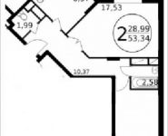 2-комнатная квартира площадью 53 кв.м, Просвещения ул., 11К1 | цена 3 373 760 руб. | www.metrprice.ru