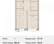 1-комнатная квартира площадью 60.4 кв.м, Садовническая набережная, 79 | цена 19 713 522 руб. | www.metrprice.ru