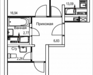 2-комнатная квартира площадью 59.5 кв.м, 2-я Муравская, корп.8 | цена 6 827 625 руб. | www.metrprice.ru