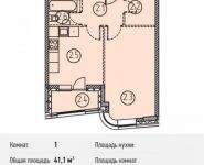 1-комнатная квартира площадью 41.1 кв.м, Ленинградский просп., 31 | цена 9 641 978 руб. | www.metrprice.ru