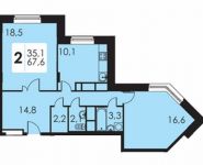 2-комнатная квартира площадью 67 кв.м, Ленина пр-т, 76 | цена 4 833 400 руб. | www.metrprice.ru