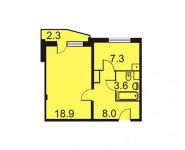 1-комнатная квартира площадью 37.7 кв.м, Советский проспект, д.98 | цена 4 383 863 руб. | www.metrprice.ru