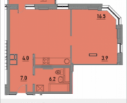 2-комнатная квартира площадью 65.1 кв.м, Ленинский проспект, 20 | цена 6 499 584 руб. | www.metrprice.ru