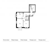 2-комнатная квартира площадью 67.1 кв.м, Московский п, Киевское шоссе 23-й км, 5к1 | цена 7 206 540 руб. | www.metrprice.ru