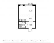 1-комнатная квартира площадью 27.5 кв.м, Складочная ул, 6 | цена 5 868 500 руб. | www.metrprice.ru