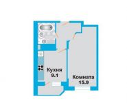 1-комнатная квартира площадью 33.6 кв.м, Речной пр. | цена 2 450 000 руб. | www.metrprice.ru