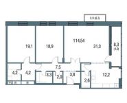 3-комнатная квартира площадью 116.4 кв.м, Павелецкая набережная, 8 | цена 32 381 316 руб. | www.metrprice.ru