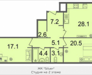 3-комнатная квартира площадью 89.6 кв.м, Серебрякова, 11-13, корп.2 | цена 13 171 200 руб. | www.metrprice.ru