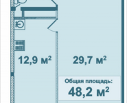 1-комнатная квартира площадью 48.2 кв.м, Парусная, 5 | цена 4 602 585 руб. | www.metrprice.ru