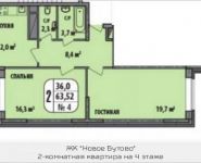 2-комнатная квартира площадью 63 кв.м, Чечёрский проезд, 120 | цена 6 840 615 руб. | www.metrprice.ru