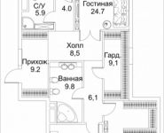 3-комнатная квартира площадью 146 кв.м, Малая Пироговская, 8 | цена 109 362 420 руб. | www.metrprice.ru