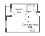 1-комнатная квартира площадью 55.7 кв.м, улица Некрасова, 8 | цена 8 171 190 руб. | www.metrprice.ru